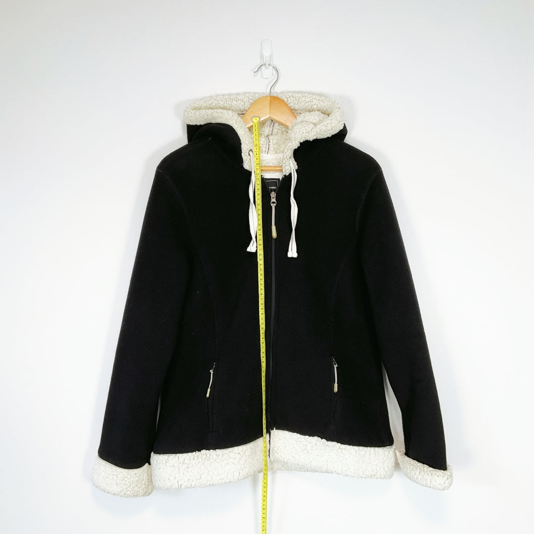 Real Clothing Sherpa Lined Hoodie Jacket – Size L