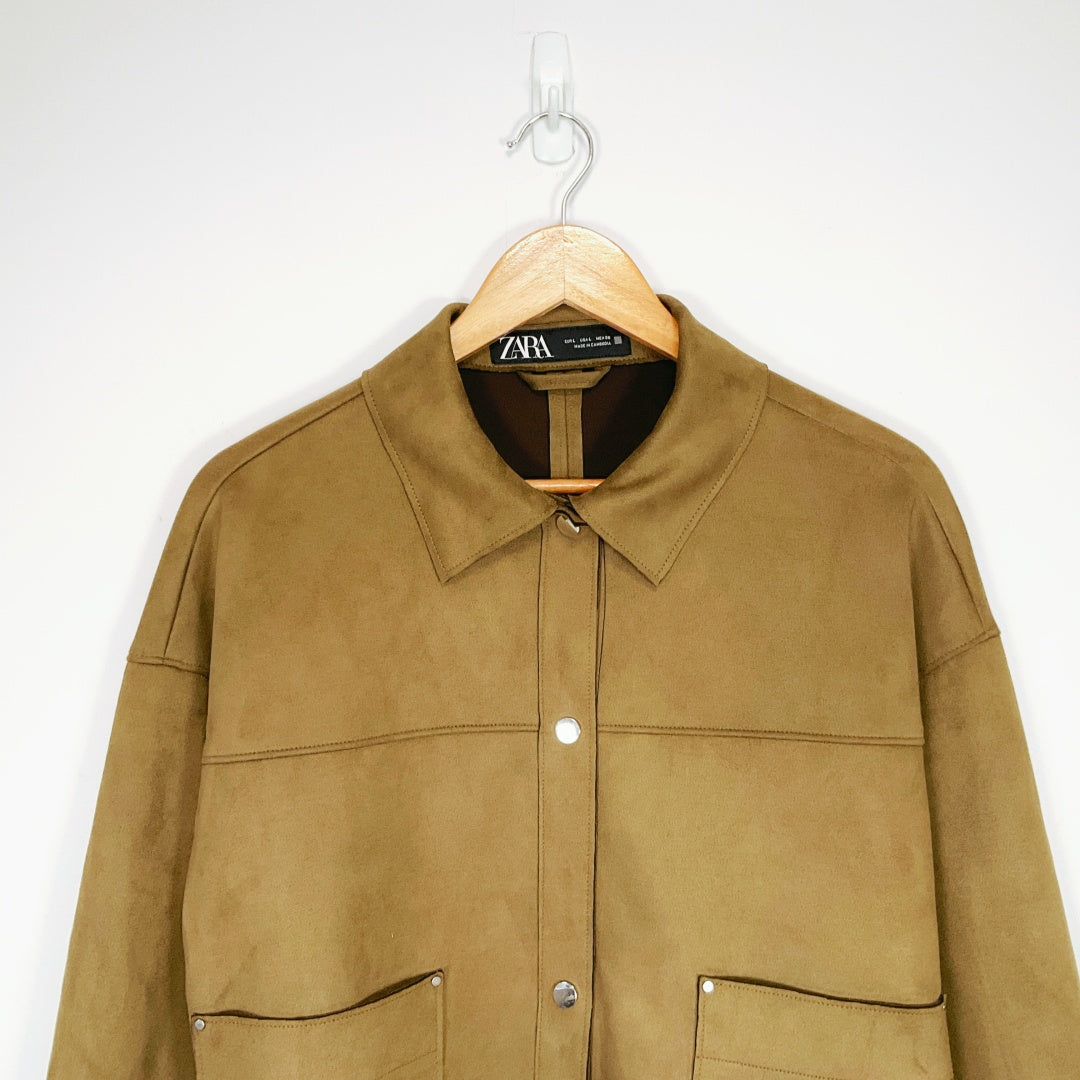 ZARA Cropped Brown Jacket – Size EUR L