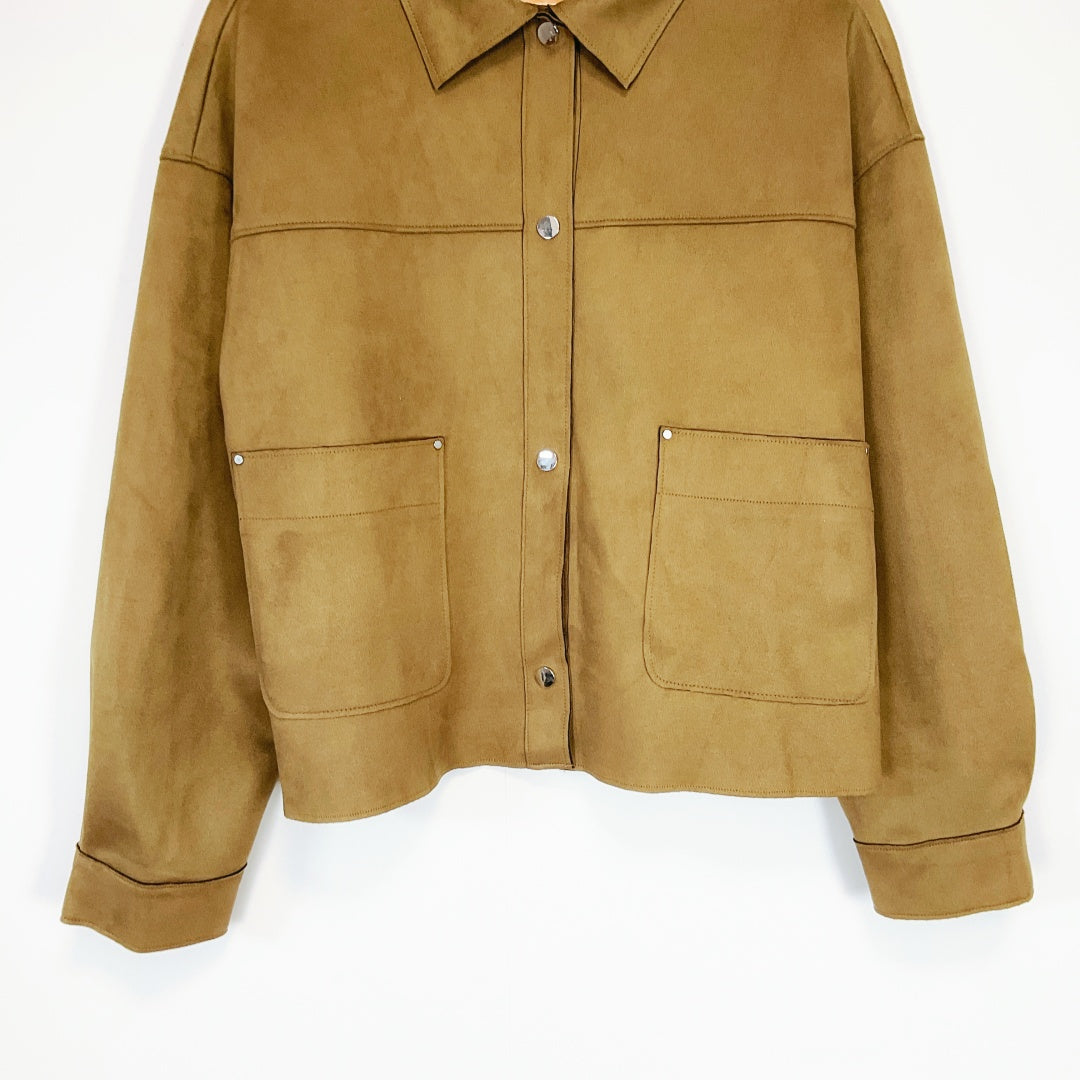 ZARA Cropped Brown Jacket – Size EUR L
