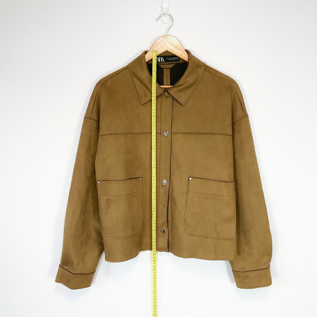 ZARA Cropped Brown Jacket – Size EUR L