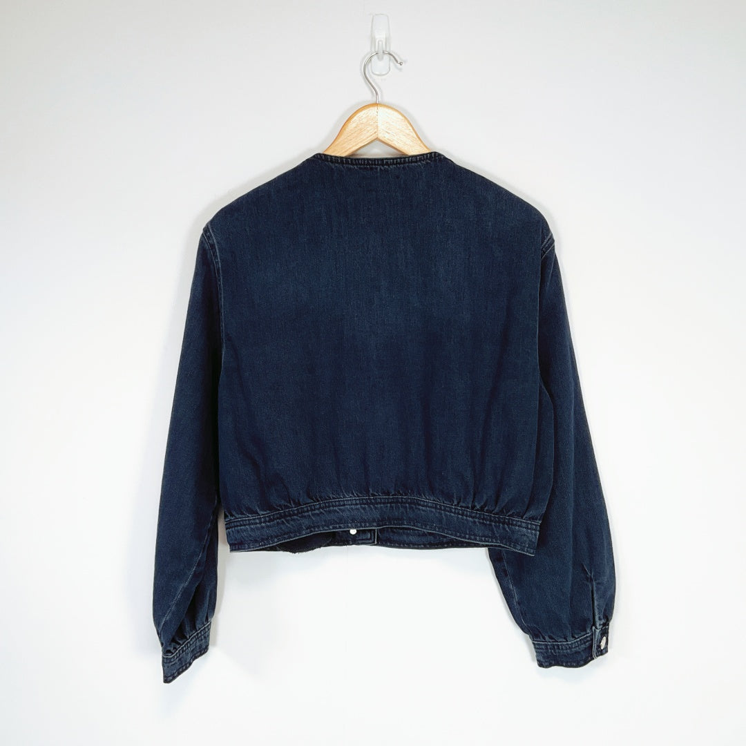 ZARA Cropped Denim Jacket – Size EUR M