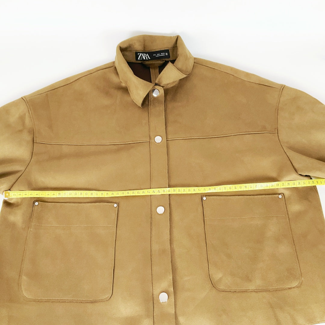 ZARA Cropped Brown Jacket – Size EUR L