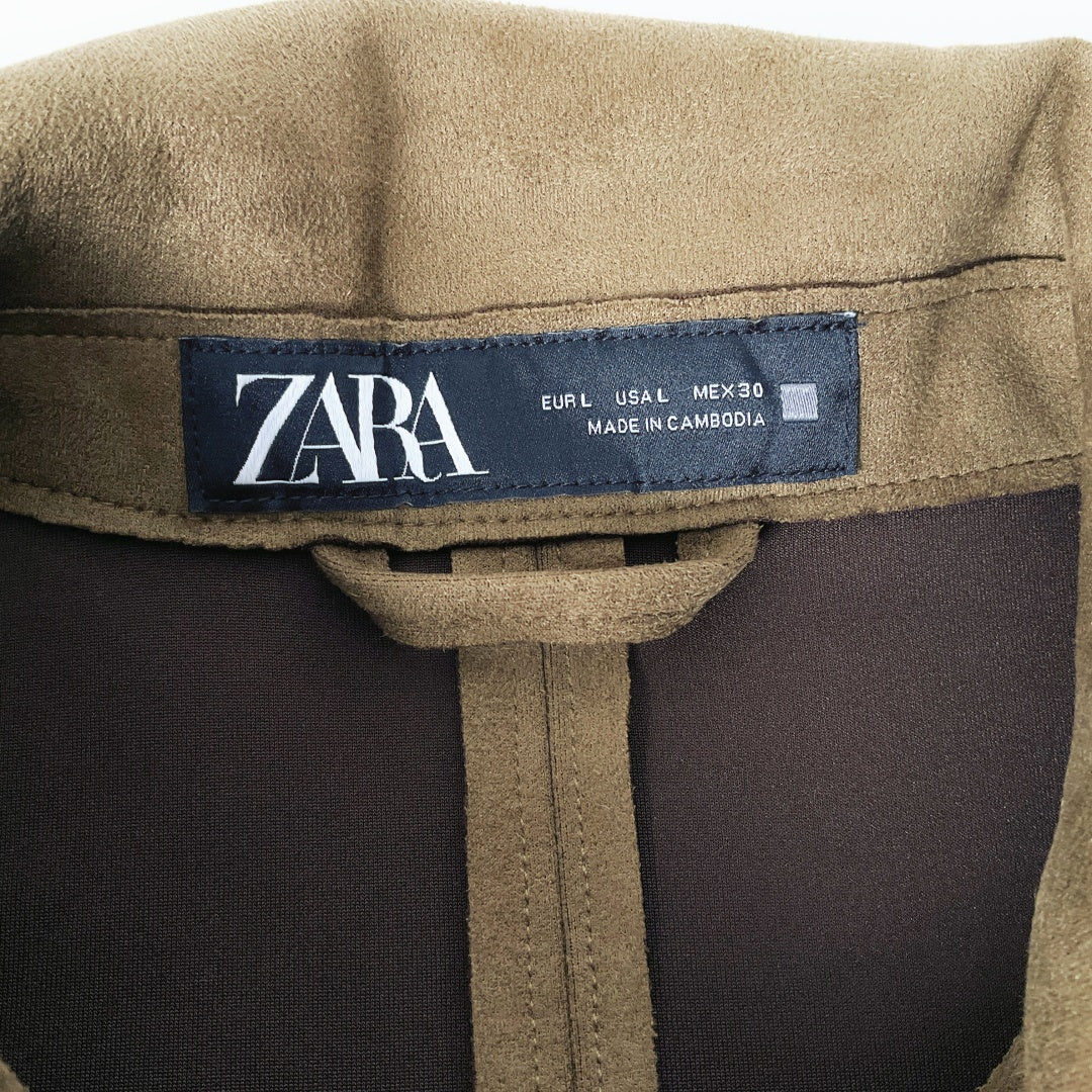ZARA Cropped Brown Jacket – Size EUR L