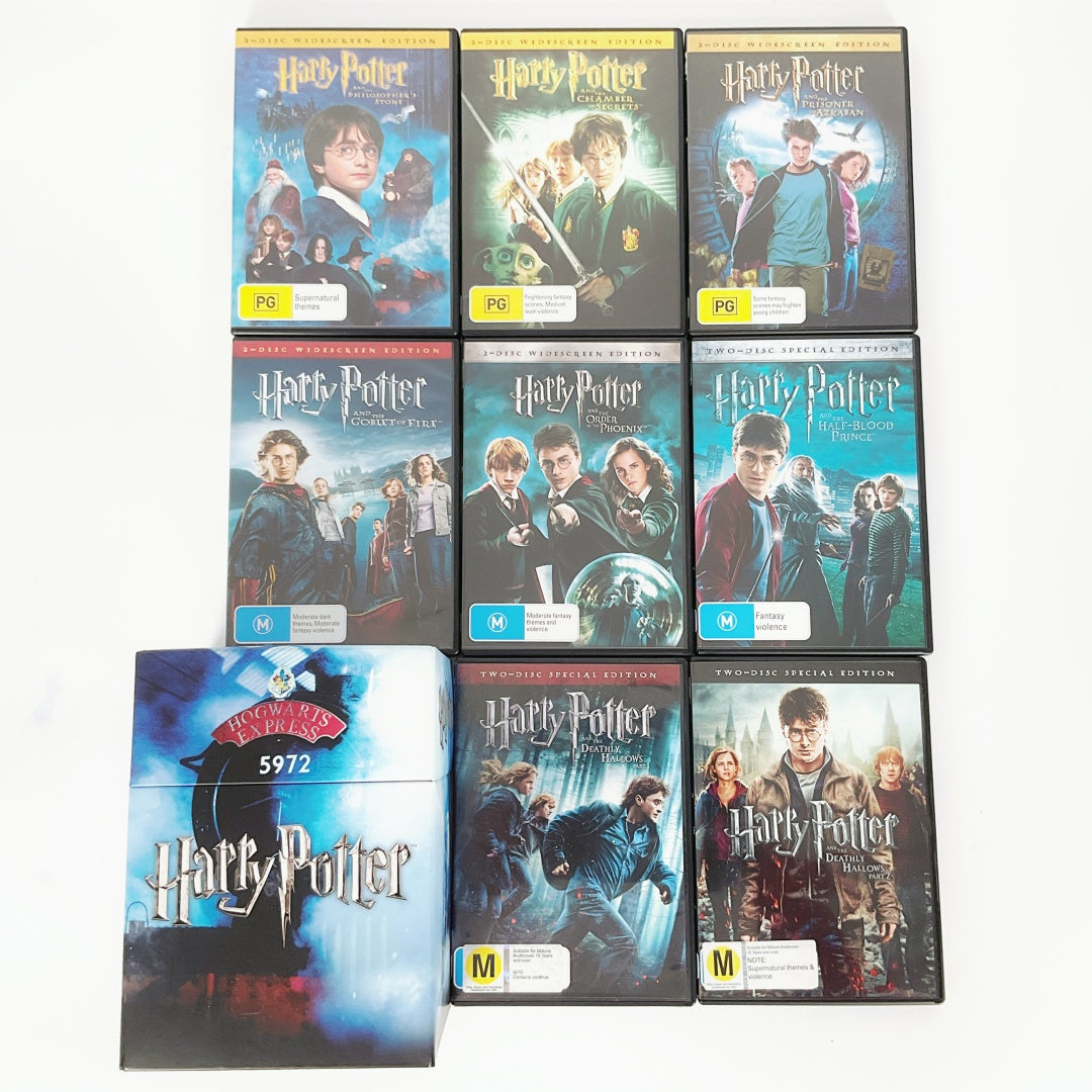Harry Potter Complete 8 Film DVD Box Set – SPCA Op Shops