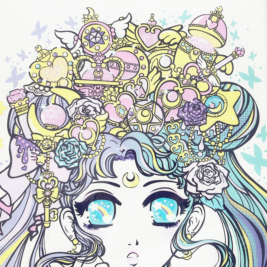 Sailor Moon Signed Limited Print #18/250 by Miss Kika Framed Anime Artwork