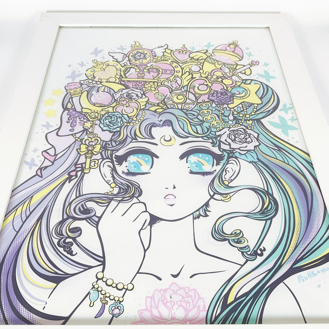 Sailor Moon Signed Limited Print #18/250 by Miss Kika Framed Anime Artwork