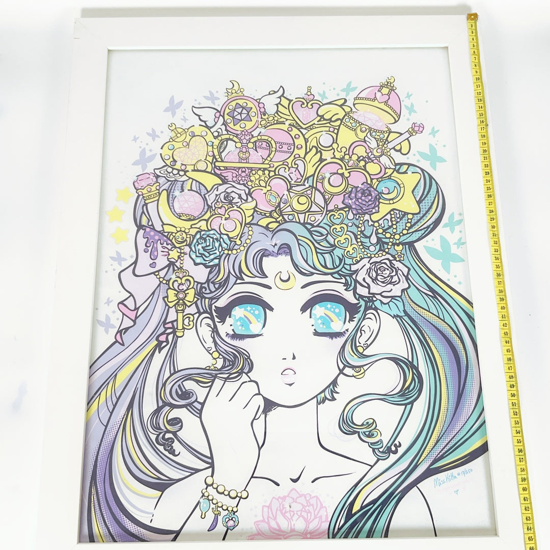 Sailor Moon Signed Limited Print #18/250 by Miss Kika Framed Anime Artwork