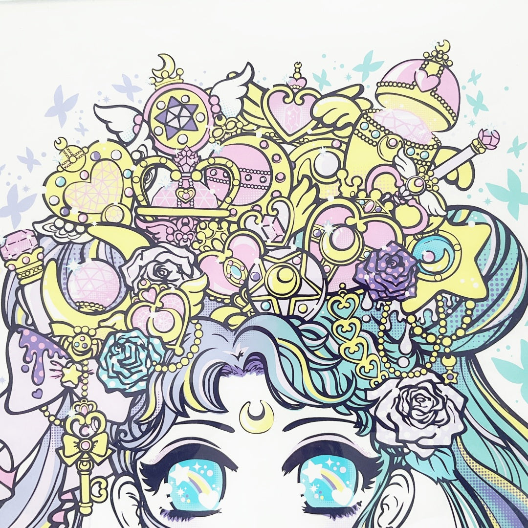 Sailor Moon Signed Limited Print #18/250 by Miss Kika Framed Anime Artwork