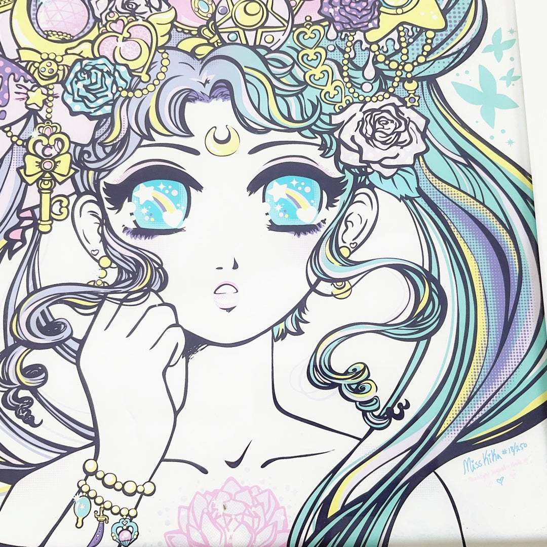 Sailor Moon Signed Limited Print #18/250 by Miss Kika Framed Anime Artwork