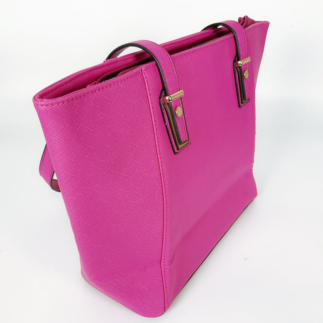 FOSCHINI Pink Tote Bag – Large Everyday Handbag