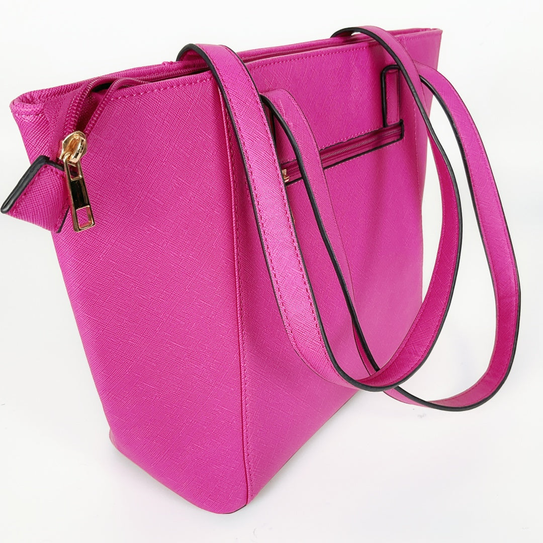 FOSCHINI Pink Tote Bag – Large Everyday Handbag