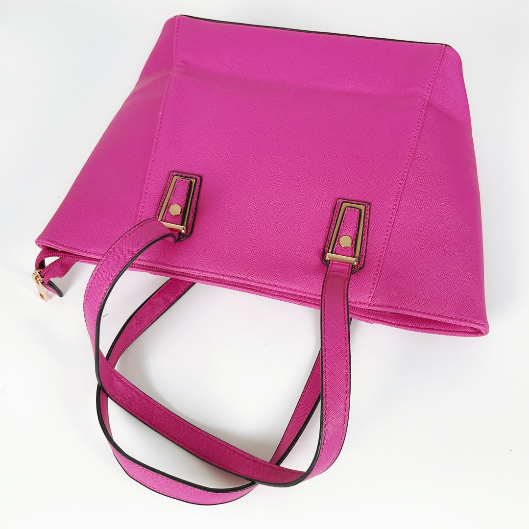 FOSCHINI Pink Tote Bag – Large Everyday Handbag