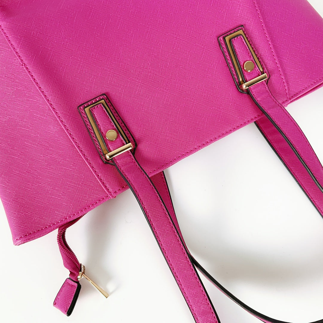FOSCHINI Pink Tote Bag – Large Everyday Handbag