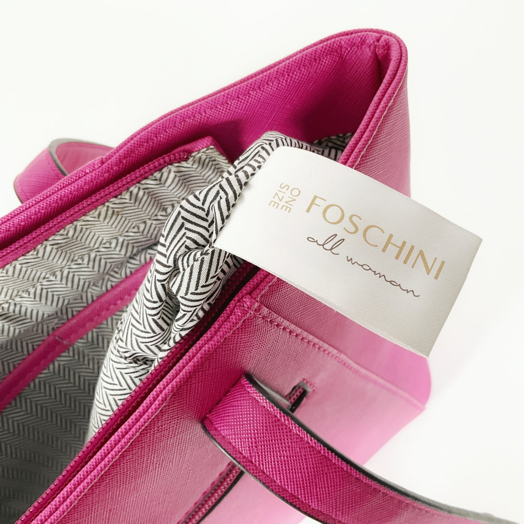 FOSCHINI Pink Tote Bag – Large Everyday Handbag