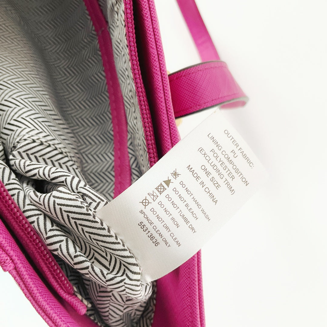 FOSCHINI Pink Tote Bag – Large Everyday Handbag