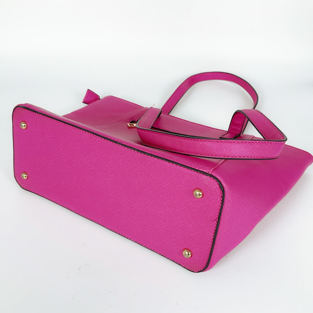 FOSCHINI Pink Tote Bag – Large Everyday Handbag