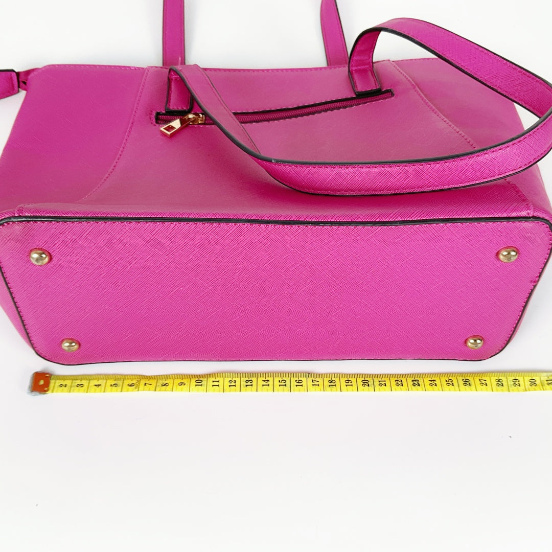FOSCHINI Pink Tote Bag – Large Everyday Handbag