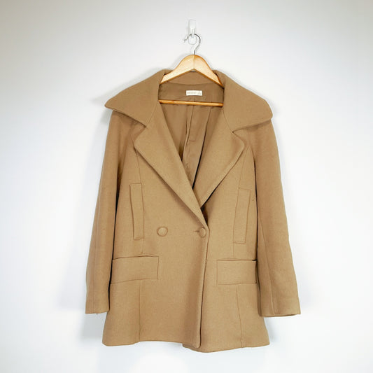 KOOKAI Beige Wool Blend Coat – Size 38