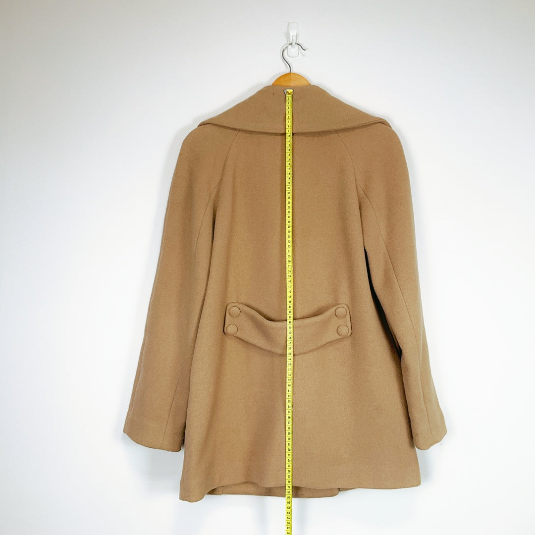 KOOKAI Beige Wool Blend Coat – Size 38