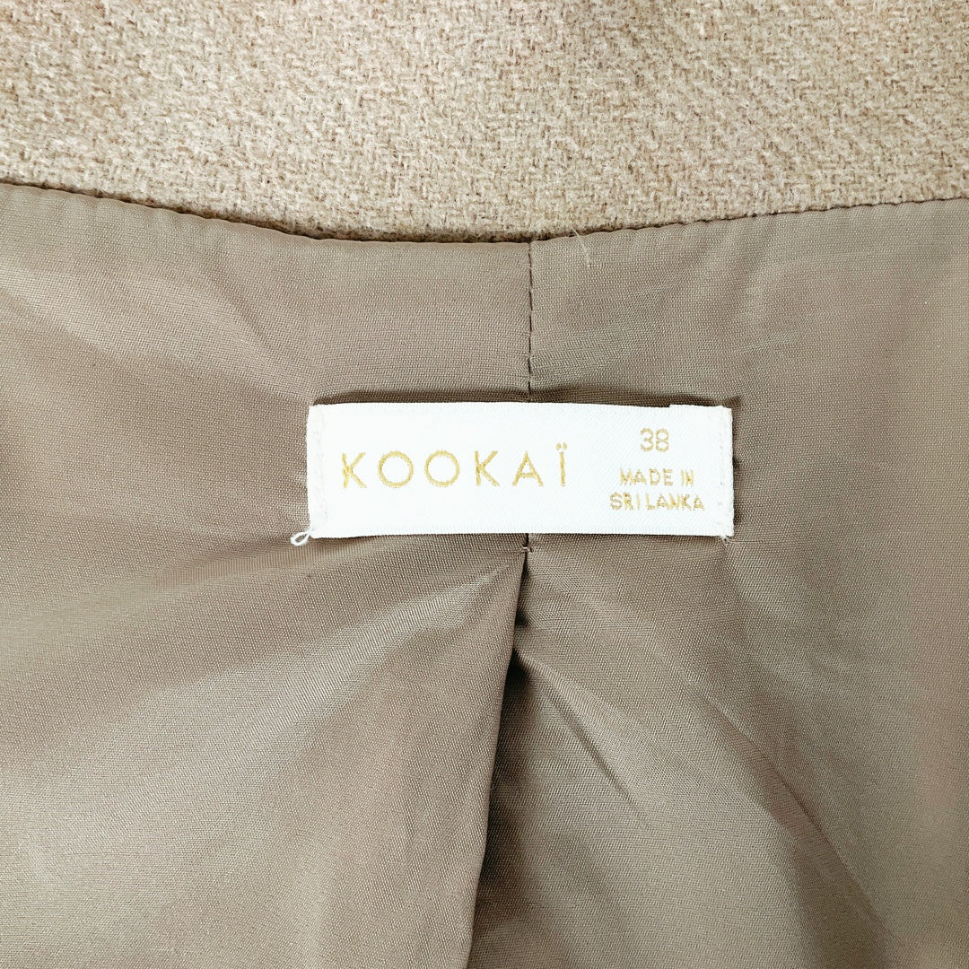 KOOKAI Beige Wool Blend Coat – Size 38