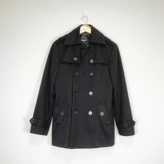 DOUBLE Black Coat – Size 8 (Approx S/M)