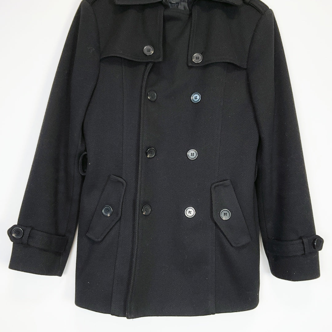 DOUBLE Black Coat – Size 8 (Approx S/M)