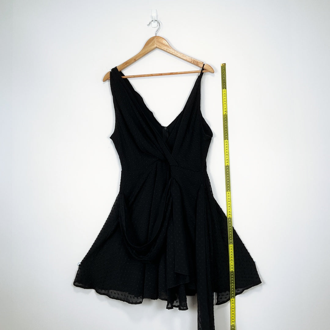 Lioness - Black Sheer Wrap Dress
