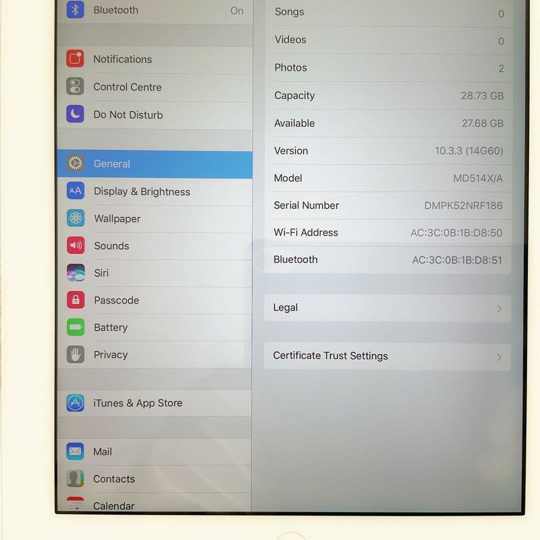 Apple iPad 4th Gen A1458 32GB