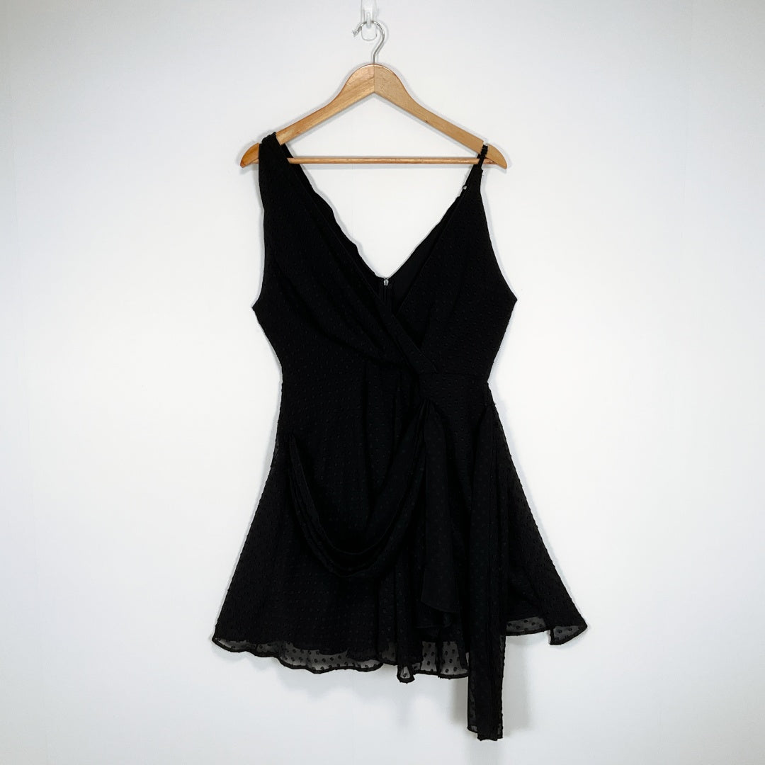 Lioness - Black Sheer Wrap Dress