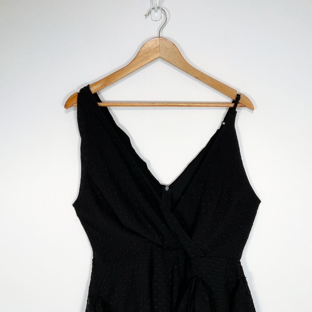 Lioness - Black Sheer Wrap Dress