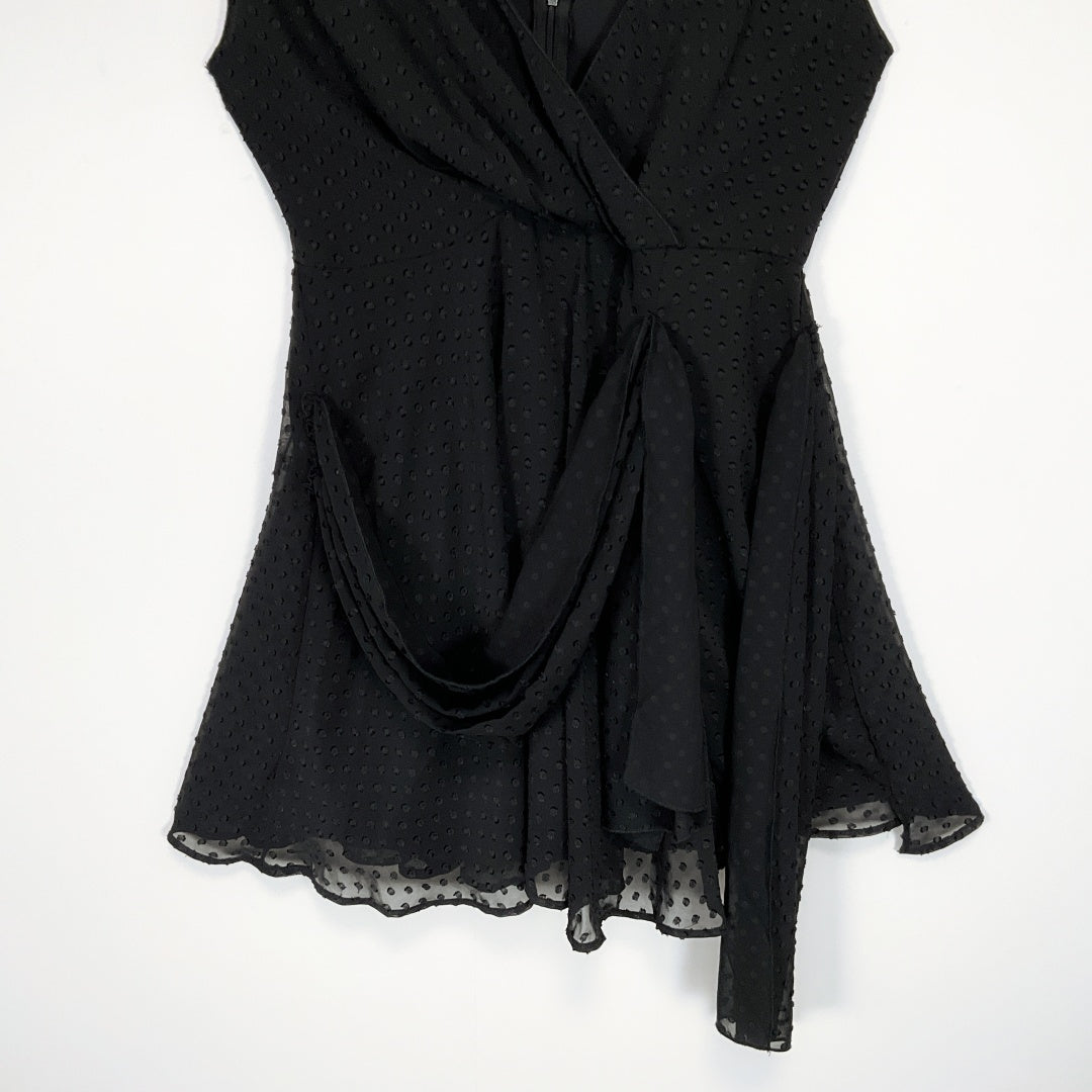 Lioness - Black Sheer Wrap Dress