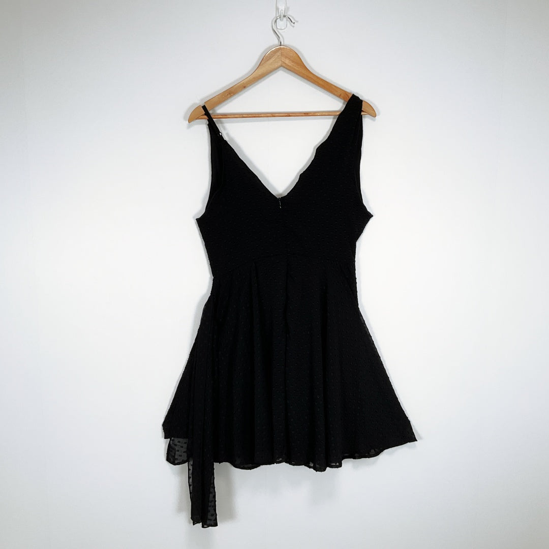 Lioness - Black Sheer Wrap Dress