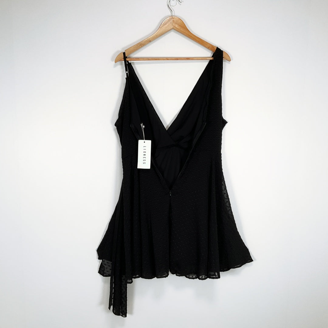 Lioness - Black Sheer Wrap Dress