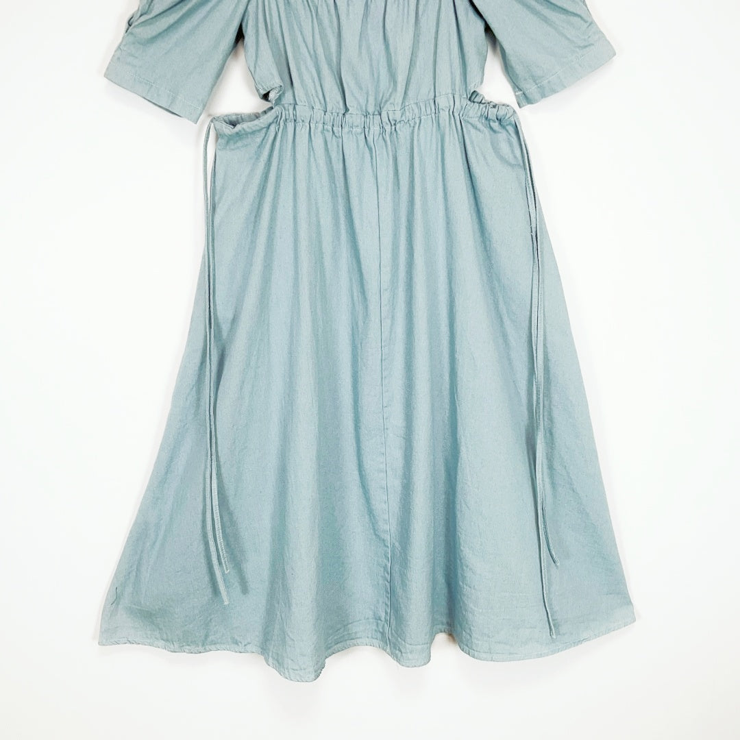 YJRcoco - Light Blue Puff Sleeve Dress
