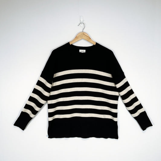 Seed heritage - Black & Cream Stripped Oversized Knit Sweater