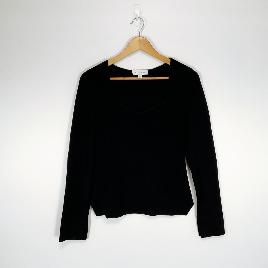 Witchery - Black Square Neck Top