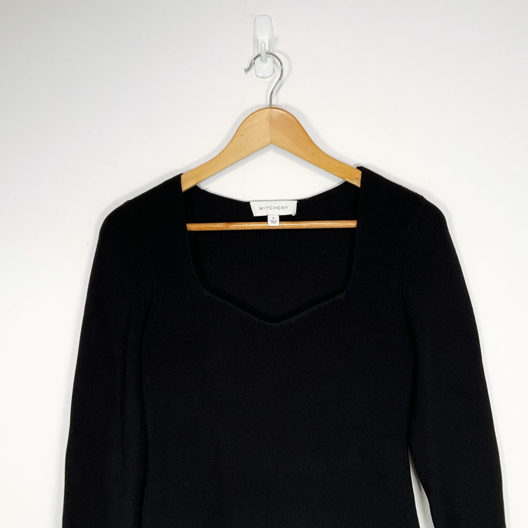 Witchery - Black Square Neck Top