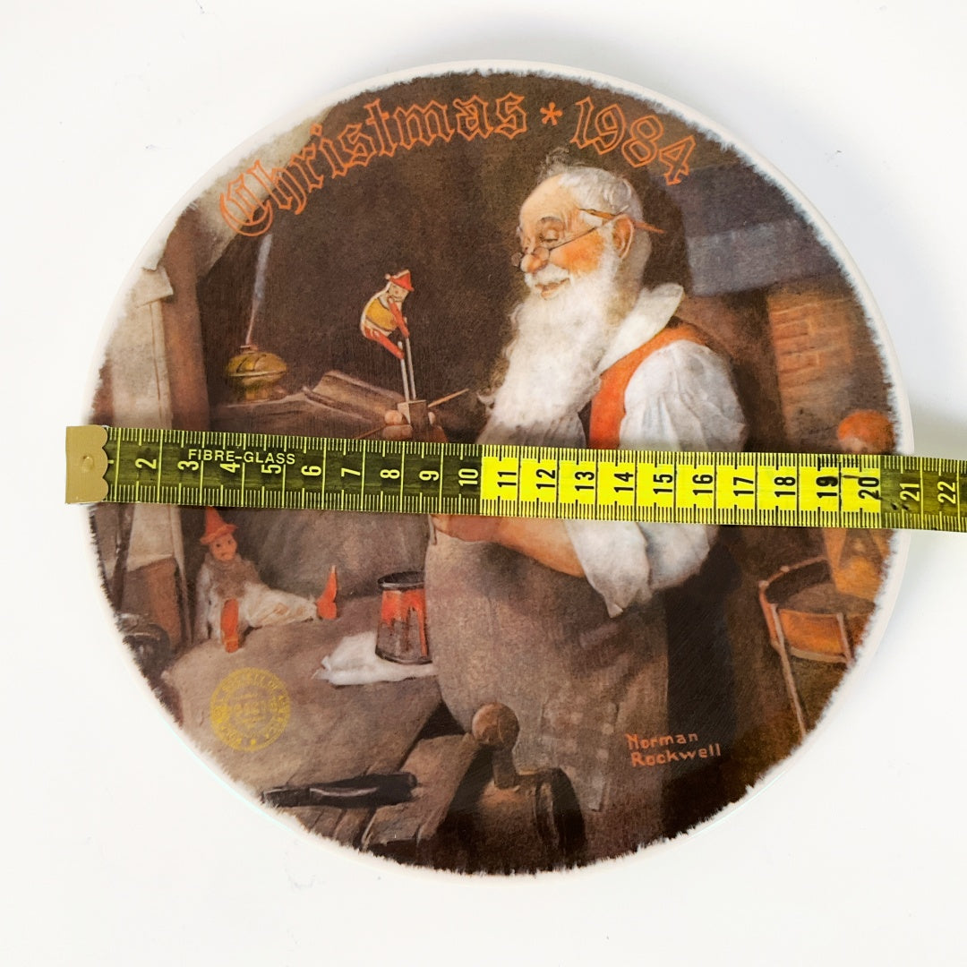 Edwin M. Knowles - Norman Rockwell ‘Santa in His Workshop’ Limited Edition Collector Plate