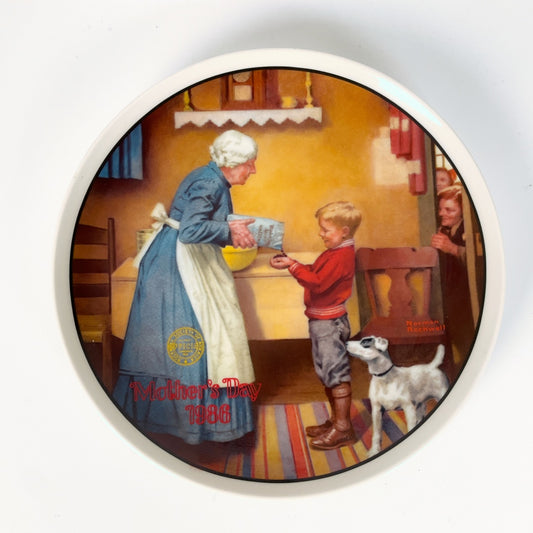 Edwin M. Knowles - Norman Rockwell ‘The Pantry Road’ Limited Edition Mother's Day Collector Plate