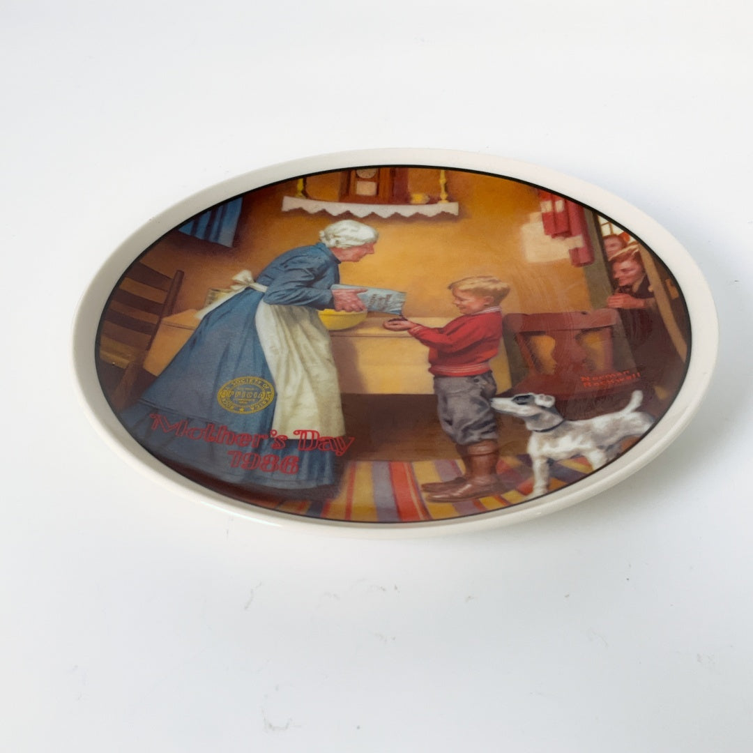 Edwin M. Knowles - Norman Rockwell ‘The Pantry Road’ Limited Edition Mother's Day Collector Plate
