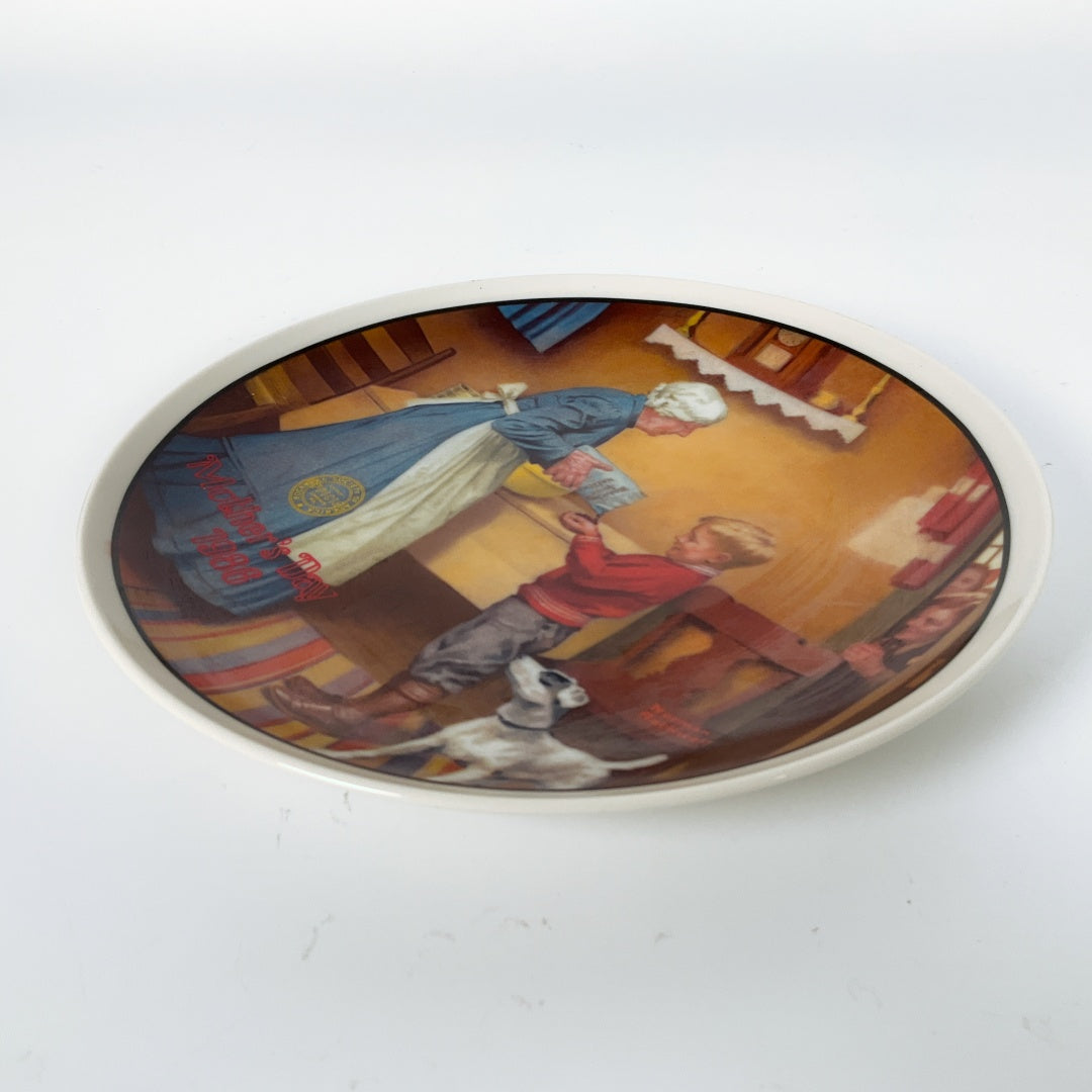 Edwin M. Knowles - Norman Rockwell ‘The Pantry Road’ Limited Edition Mother's Day Collector Plate