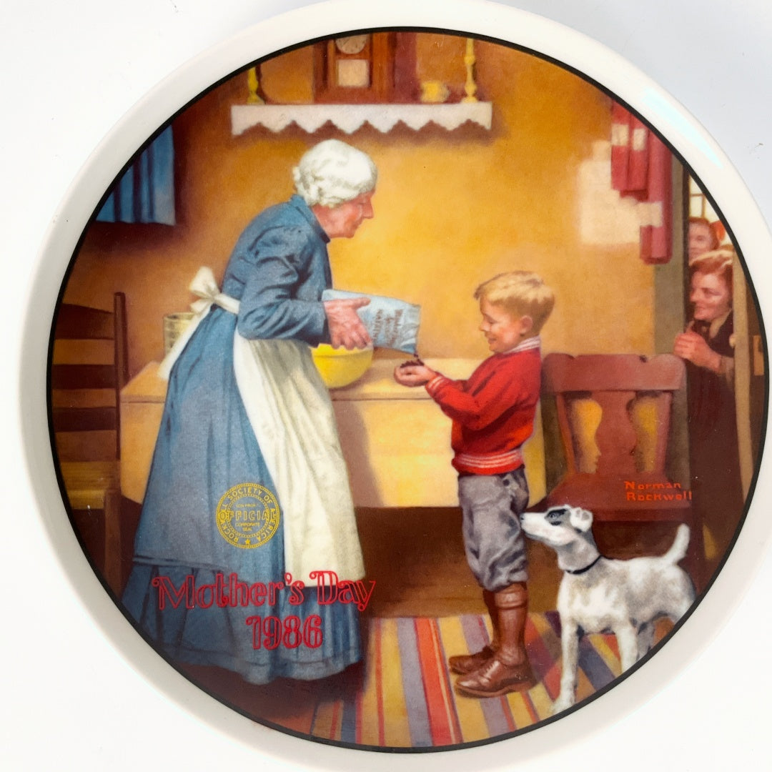 Edwin M. Knowles - Norman Rockwell ‘The Pantry Road’ Limited Edition Mother's Day Collector Plate