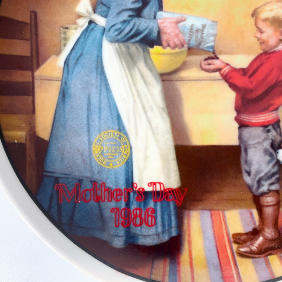 Edwin M. Knowles - Norman Rockwell ‘The Pantry Road’ Limited Edition Mother's Day Collector Plate