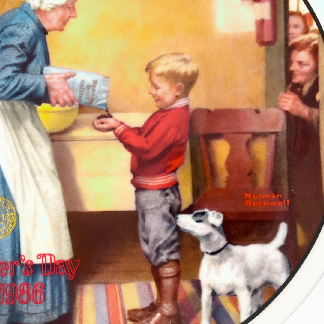 Edwin M. Knowles - Norman Rockwell ‘The Pantry Road’ Limited Edition Mother's Day Collector Plate