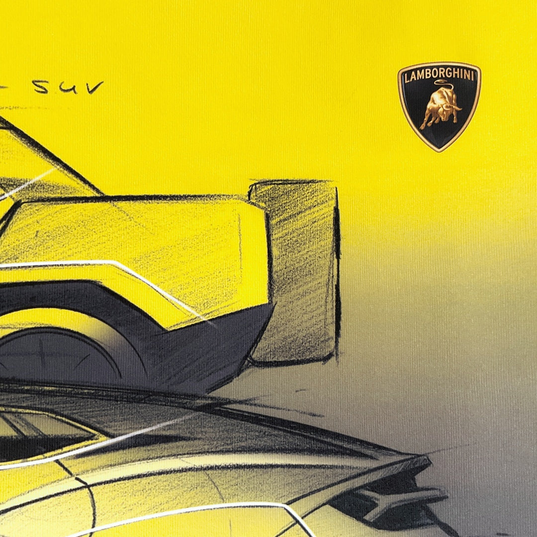 Lamborghini Sketch - LM002 Drawing Poster Mitja Borkert Art signed