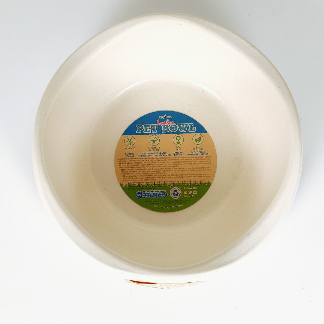 BecoPets Sustainable Bamboo Pet Bowl – Large – 21cm