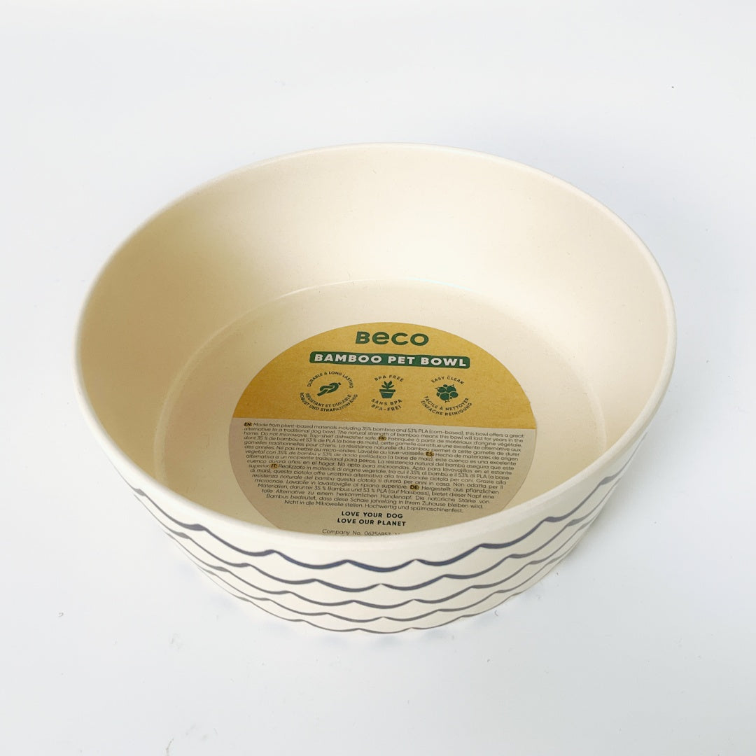 BECO Bamboo Pet Bowl – Natural – 18cm