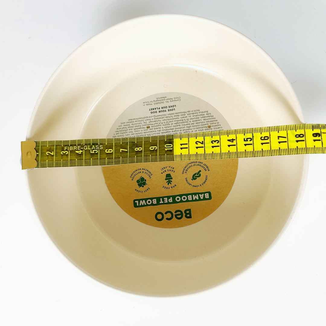 BECO Bamboo Pet Bowl – Natural – 18cm