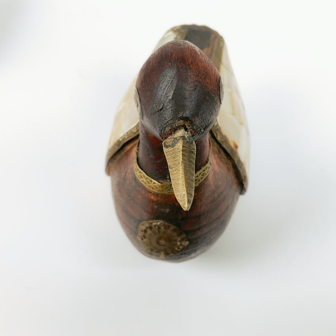 Hand-Crafted Wooden Duck Pair