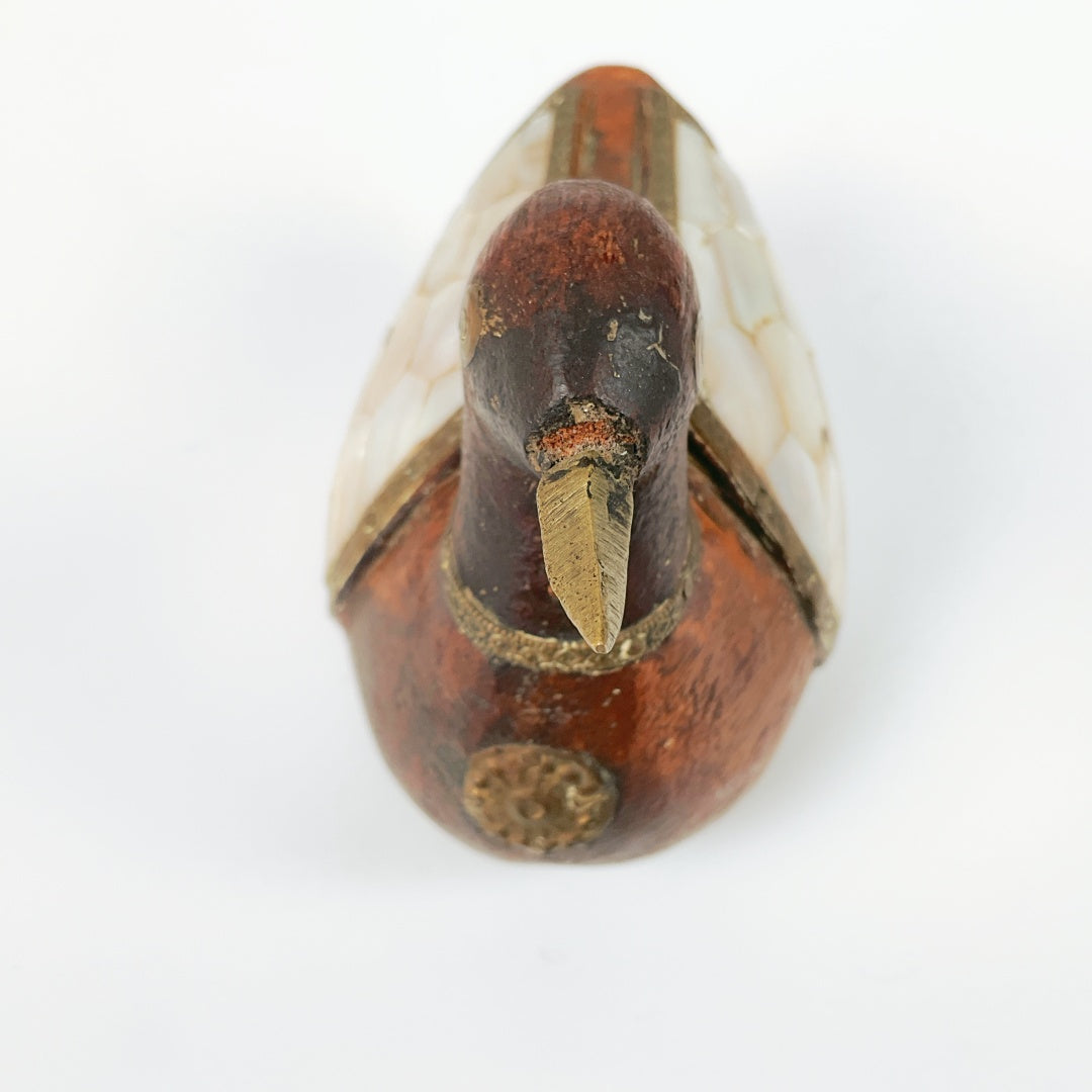 Hand-Crafted Wooden Duck Pair